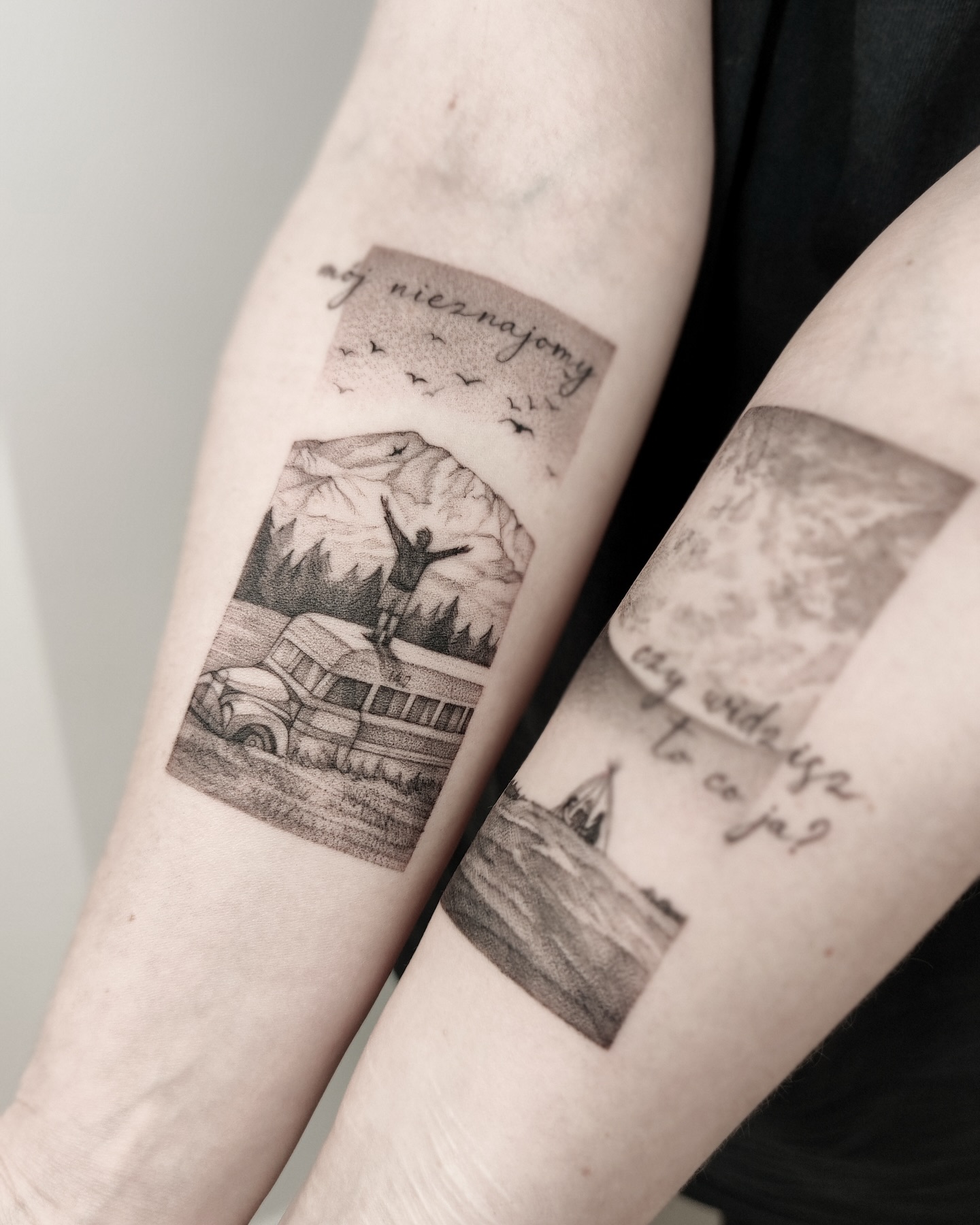 Tatuaż inspirowany filmami Into the Wild i Melancholia
