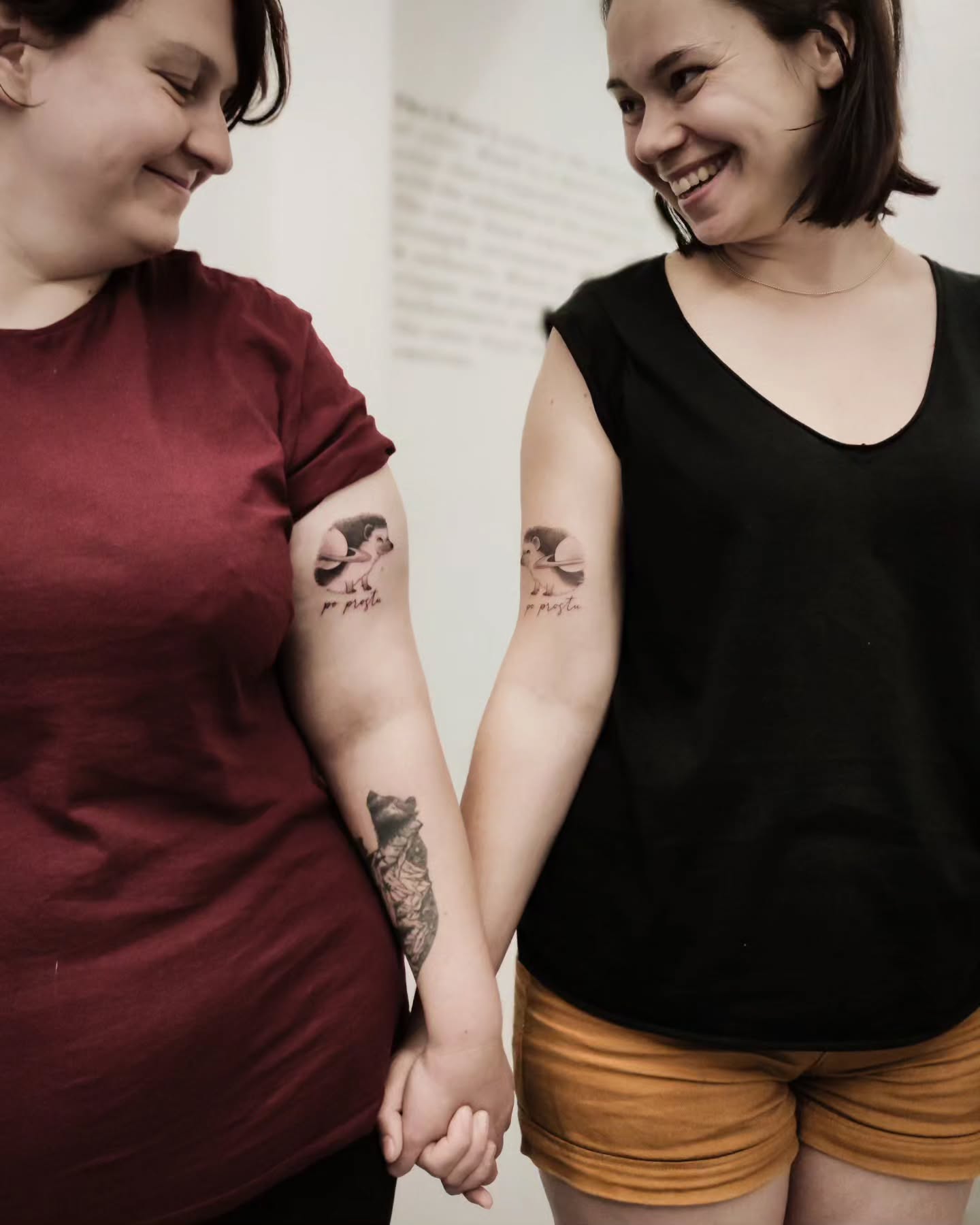 Matching tatuaż z jeżami