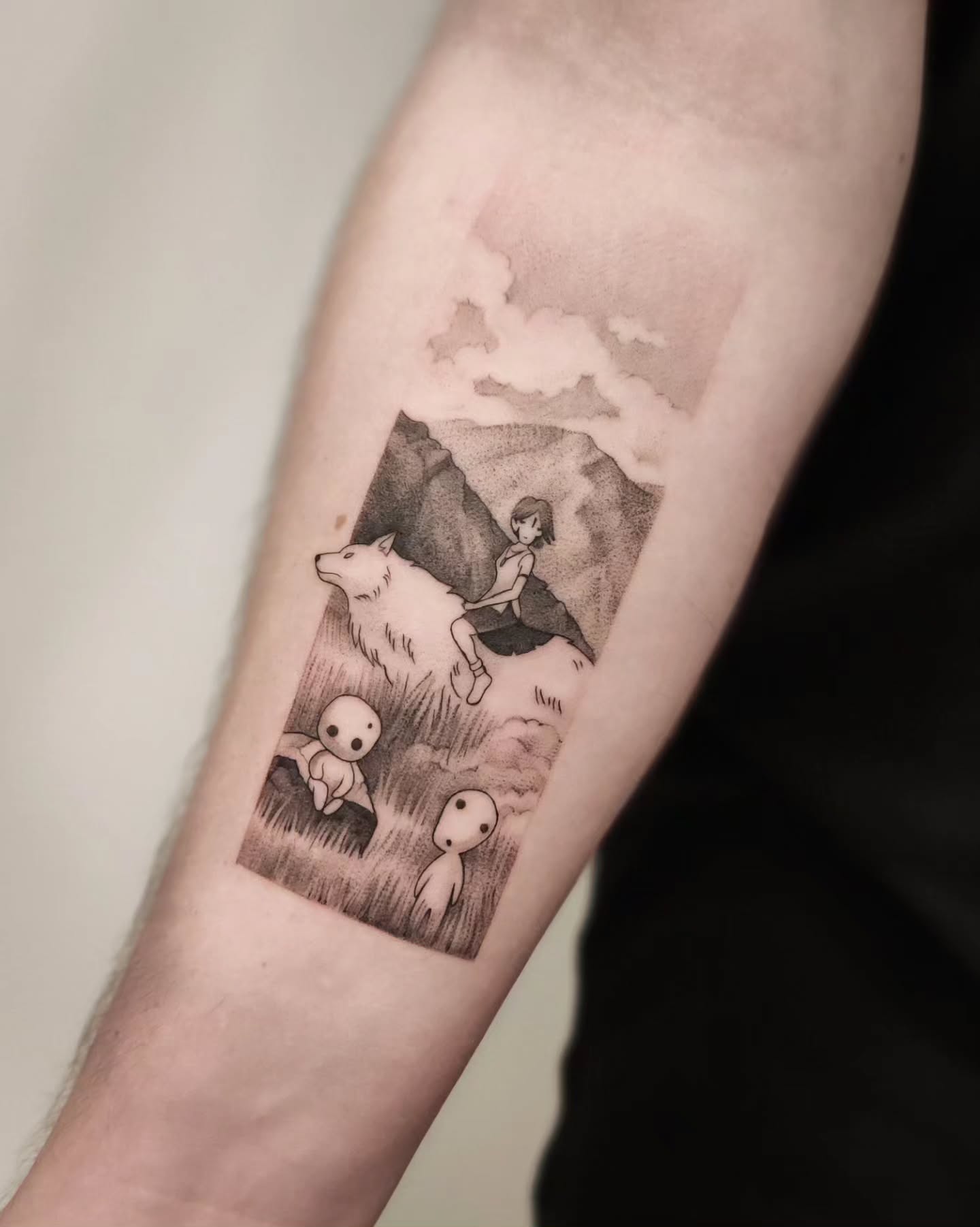 Tatuaż Księżniczki Mononoke