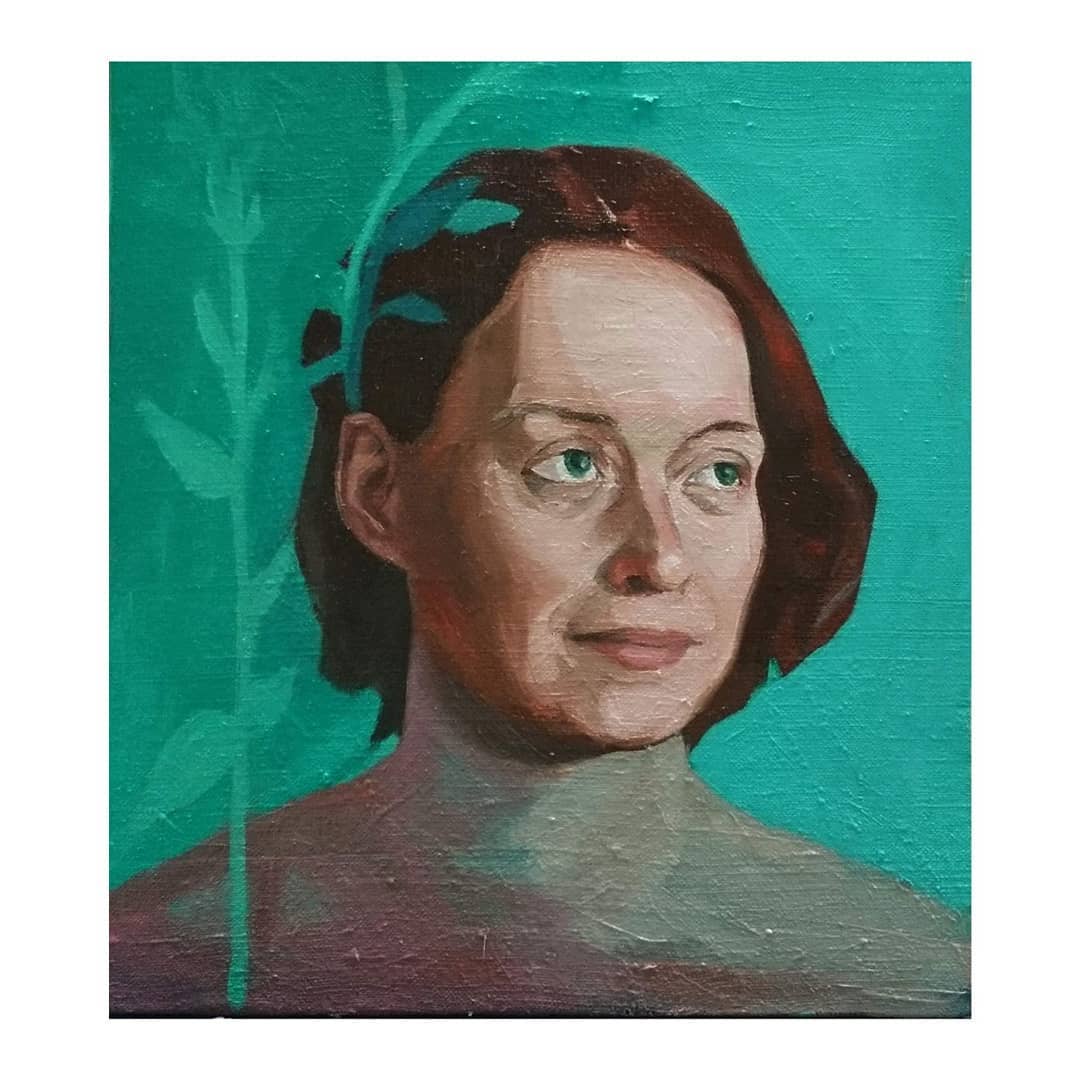 Portret Madzi z gałązką